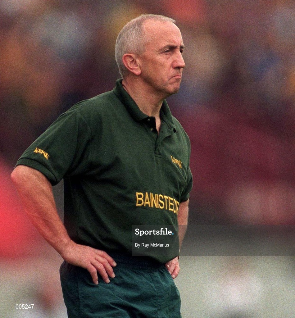 2 August 1998; Meath manager Sean Boylan during the Leinster GAA Football Senior Championship Final match between Kildare and Meath at Croke Park in Dublin. Photo by Ray McManus/Sportsfile