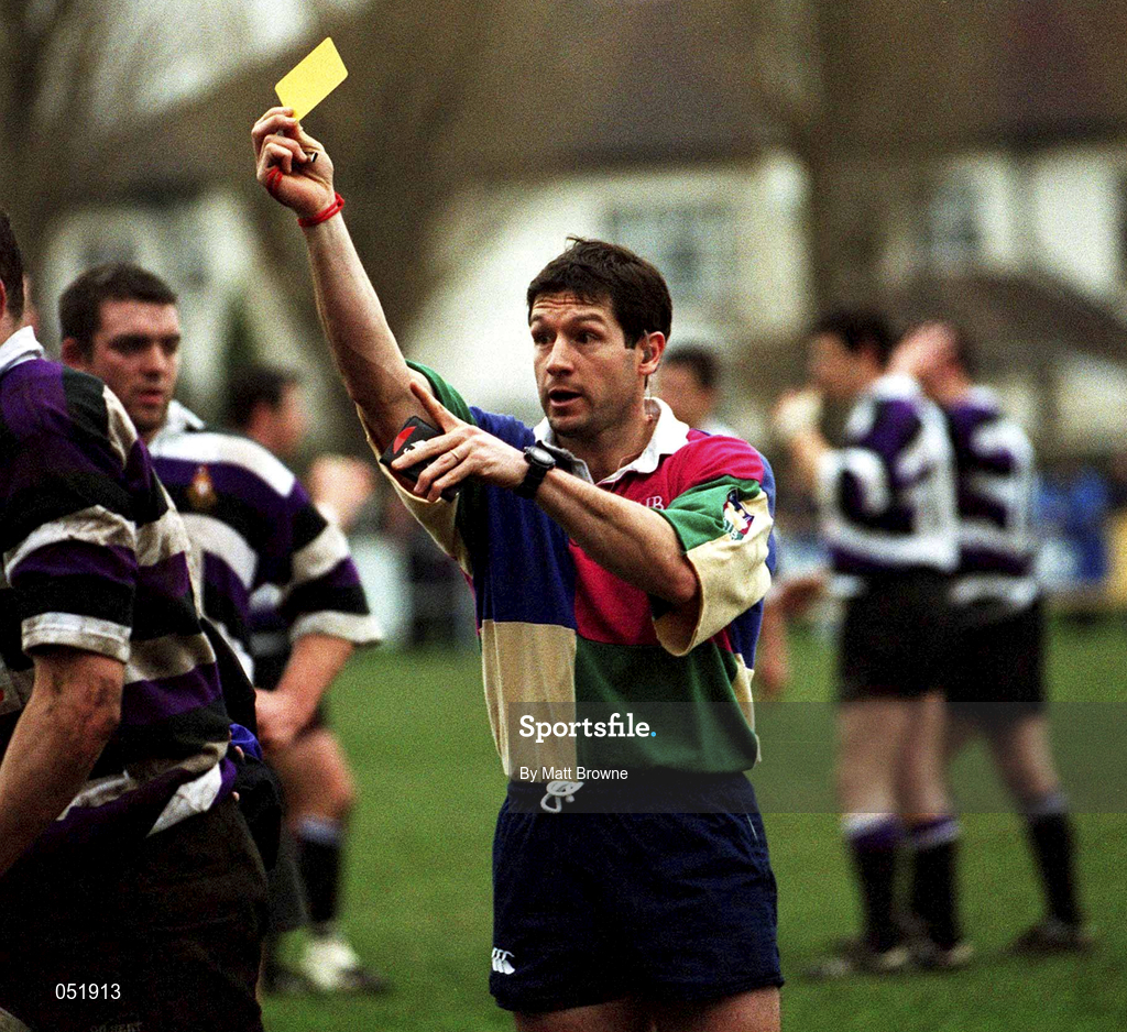 23 December 2000; Referee Alain Rolland during the AIB All-Ireland League Division 1 match between Terenure College RFC and Cork Constitution RFC at Lakelands Park in Dublin. Photo by Matt Browne/Sportsfile