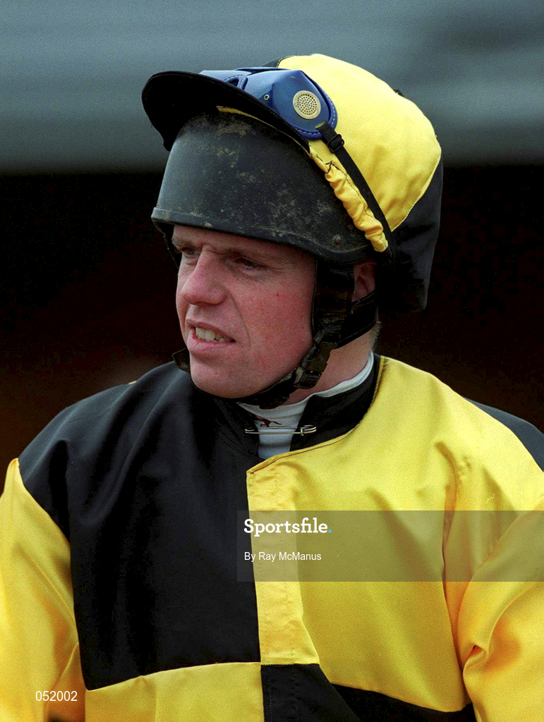 16 January 2000; Jockey B M Cash prior to the Fairyhouse European Breeders Fund Mares Maiden Hurdle at Fairyhouse Racecourse in Meath. Photo by Ray McManus/Sportsfile