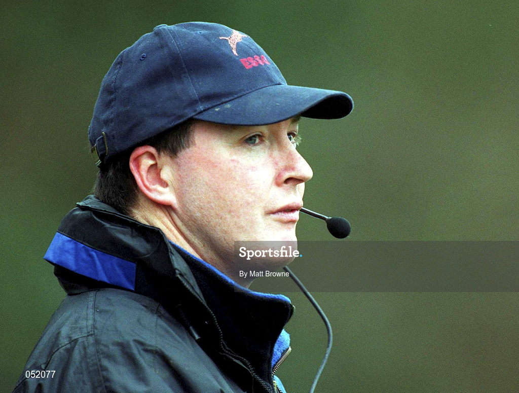 23 December 2000;  Cork Constitution coach Brian Hickey during the AIB All-Ireland League Division 1 match between Terenure College RFC and Cork Constitution RFC at Lakelands Park in Dublin. Photo by Matt Browne/Sportsfile