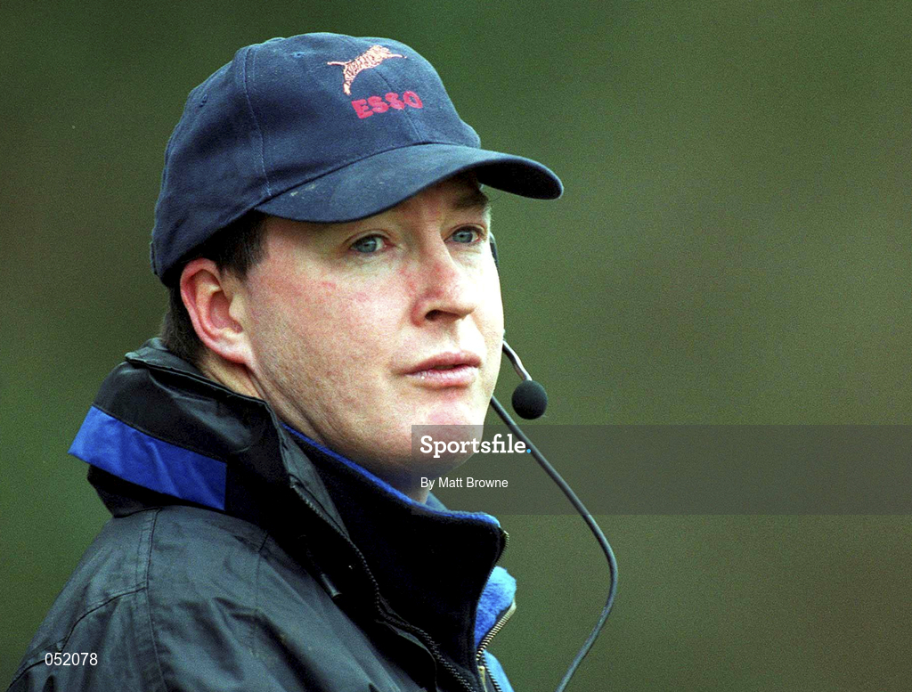 23 December 2000; Cork Constitution coach Brian Hickey during the AIB All-Ireland League Division 1 match between Terenure College RFC and Cork Constitution RFC at Lakelands Park in Dublin. Photo by Matt Browne/Sportsfile