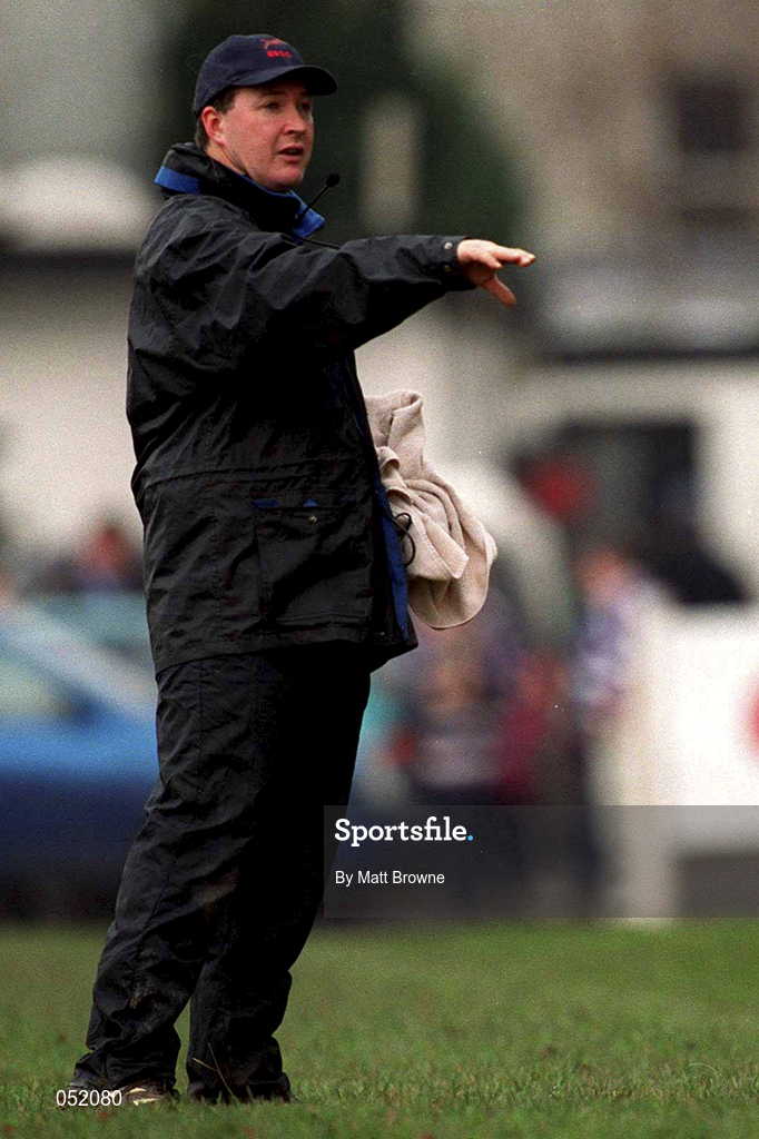 23 December 2000; Cork Constitution coach Brian Hickey during the AIB All-Ireland League Division 1 match between Terenure College RFC and Cork Constitution RFC at Lakelands Park in Dublin. Photo by Matt Browne/Sportsfile