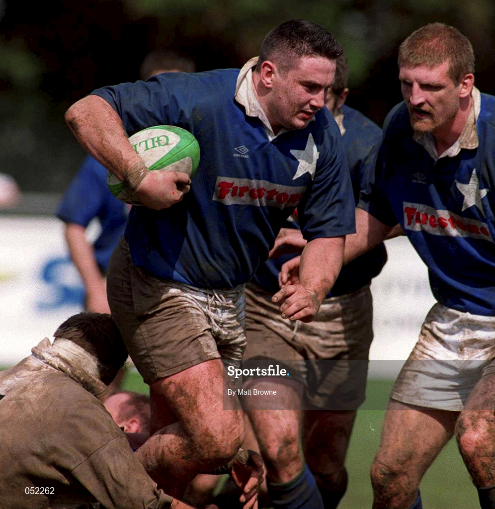 29 April 2000; David Clarke of St Mary's in action against Mick O'Driscoll of Cork Constitution during the AIB All-Ireland League Division 1 match between St Mary's and Cork Constitution at Templeville Road in Dublin. Photo by Matt Browne/Sportsfile