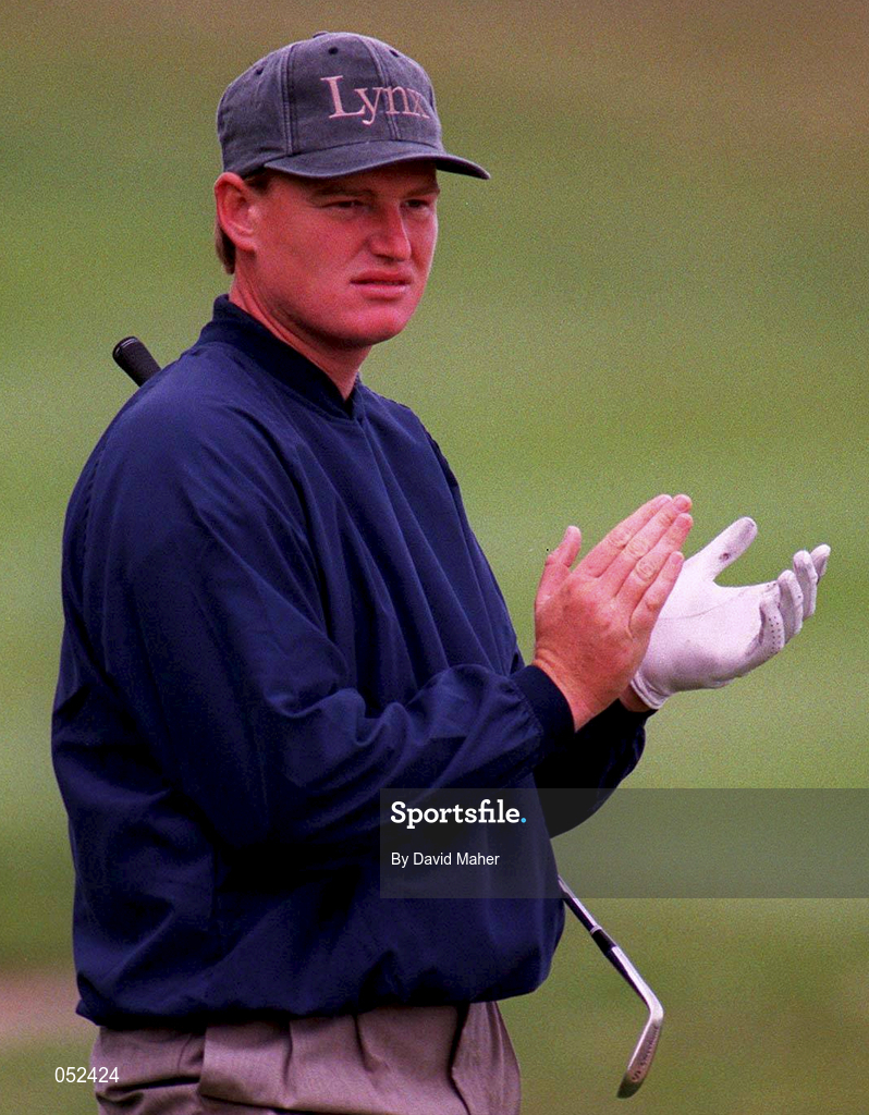 1 July 1998; Ernie Els of South Africa applauds his partner during the Murphy's Irish Open Pro-Am at Druids Glen Golf Course in Wicklow. Photo by David Maher/Sportsfile