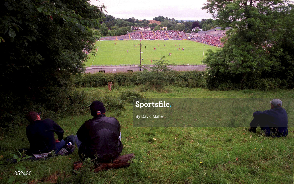 25 June 2000; Fermanagh and Armagh fans looks on during the Bank of Ireland Ulster Senior Football Championship Semi-Final match between Armagh and Fermanagh at St. Tiernach's Park, Clones. Photo by David Maher/Sportsfile