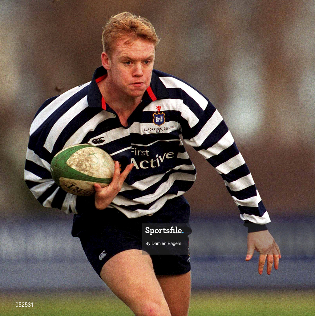 22 January 2000; Gavin McCarthy of Blackrock College during the AIB All-Ireland League Division 2 match between Blackrock College and Belfast Harlequins at Stradbrook in Dublin. Photo by Damien Eagers/Sportsfile