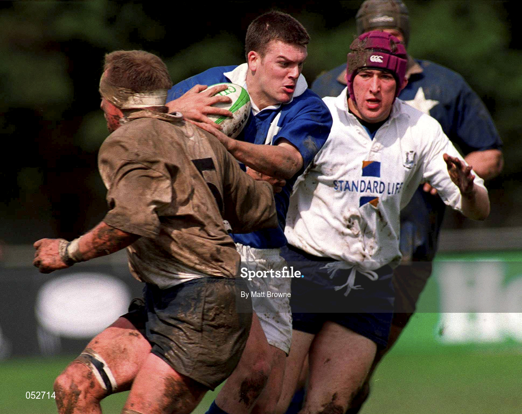 29 April 2000; John McWeeney of St Mary's in action against Mick O'Driscoll of Cork Constitution during the AIB All-Ireland League Division 1 match between St Mary's and Cork Constitution at Templeville Road in Dublin. Photo by Matt Browne/Sportsfile