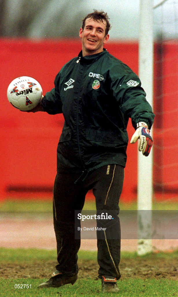 10 February 1997; Keith Branagan during a Republic of Ireland Training Session in Cardiff, Wales. Photo by David Maher/Sportsfile