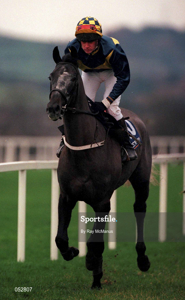 26 December 2000; Khairambar, with Kieran Kelly up, go to post prior to the Denny Juvenile Hurdle on Day One of the Leopardstown Christmas Festival at Leopardstown Racecourse in Dublin. Photo by Ray McManus/Sportsfile