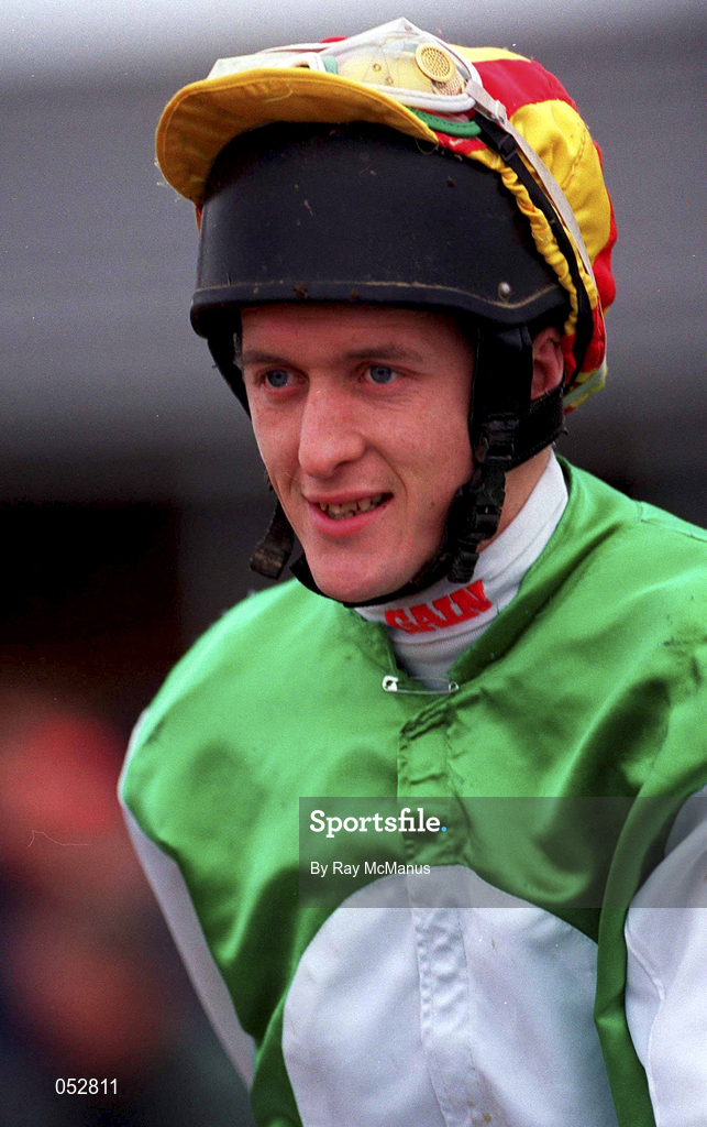 16 January 2000; Jockey Kieran Gaule prior to riding Montana Springs in the Goosander (Colts & Geldings) Maiden Hurdle at Fairyhouse Racecourse in Meath. Photo by Ray McManus/Sportsfile