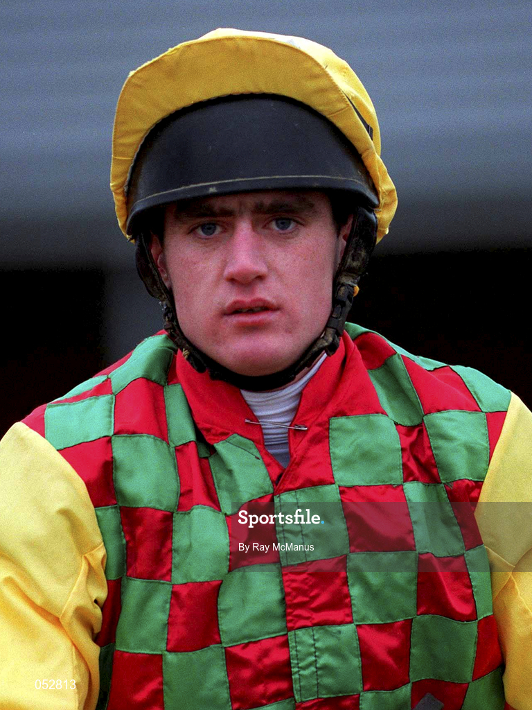 16 January 2000; Jockey Kieran Kelly prior to riding Turn To Stone in the Goosander (Colts & Geldings) Maiden Hurdle at Fairyhouse Racecourse in Meath. Photo by Ray McManus/Sportsfile