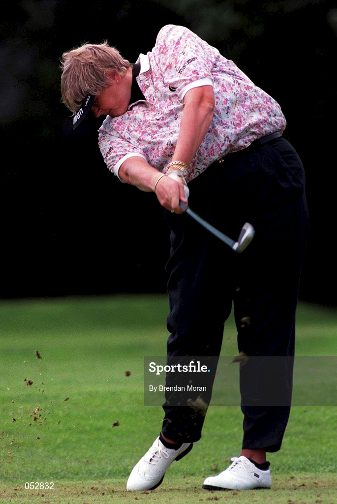 26 June 1997; Laura Davies of England during the opening round of the Guardian Ladies Irish Open at Luttrellstown Castle Golf Course in Dublin. Photo by Brendan Moran/Sportsfile