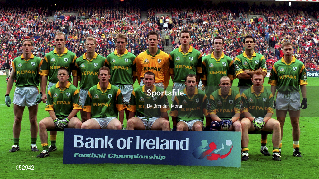 26 September 1999; The Meath team prior to the GAA Football All-Ireland Senior Championship Final match between Meath and Cork at Croke Park in Dublin. Photo by Brendan Moran/Sportsfile