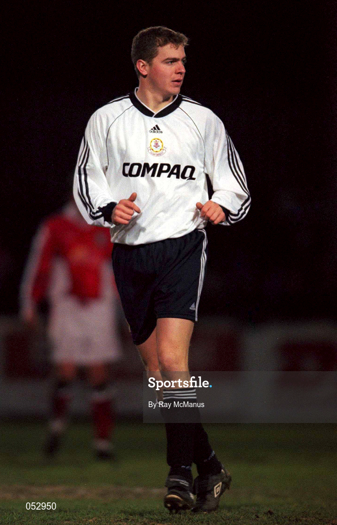 21 January 2000; Michael Donnellan of Galway United  during the Eircom League Premier Division match between St Patrick's Athletic and Galway United at Richmond Park in Dublin. Photo by Ray McManus/Sportsfile