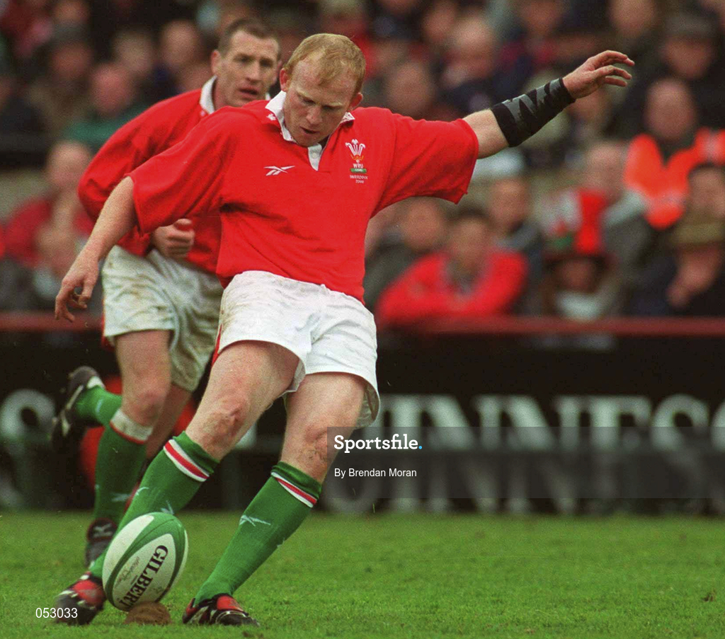 1 April 2000; Neil Jenkins of Wales during the Lloyds TSB 6 Nations match between Ireland and Wales at Lansdowne Road in Dublin. Photo by Brendan Moran/Sportsfile