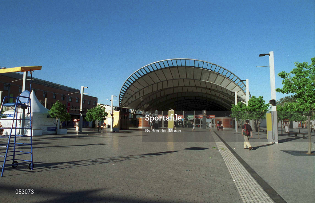 2 October 2000; The train station in Sydney Olympic Park in Sydney, Australia. Photo by Brendan Moran/Sportsfile
