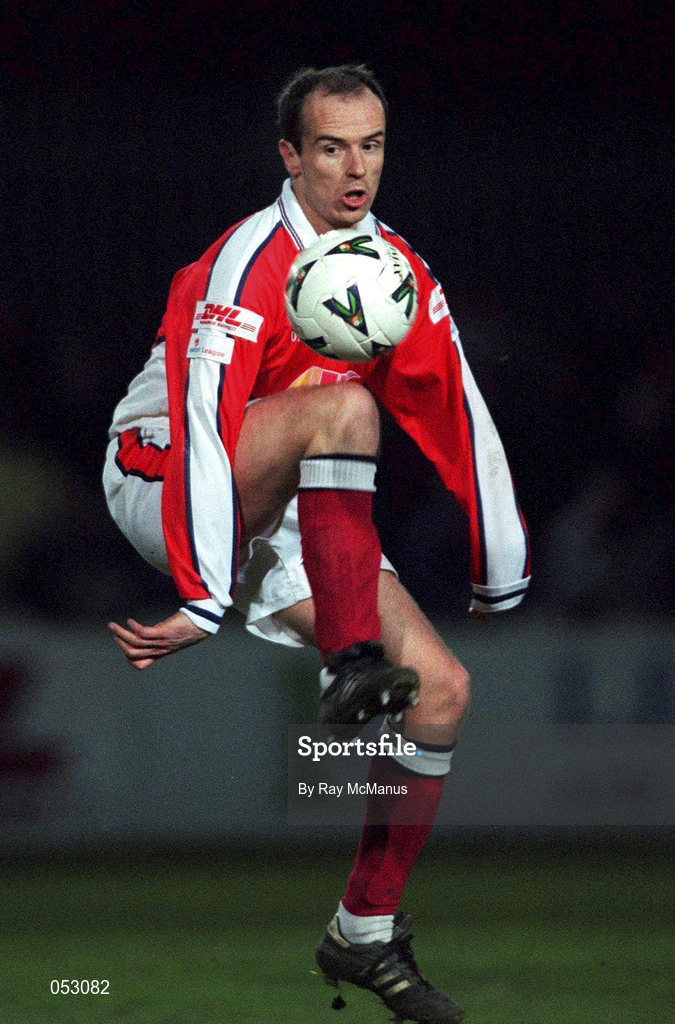 21 January 2000; Packie Lynch of St Patricks Athletic during the Eircom League Premier Division match between St Patrick's Athletic and Galway United at Richmond Park in Dublin. Photo by Ray McManus/Sportsfile