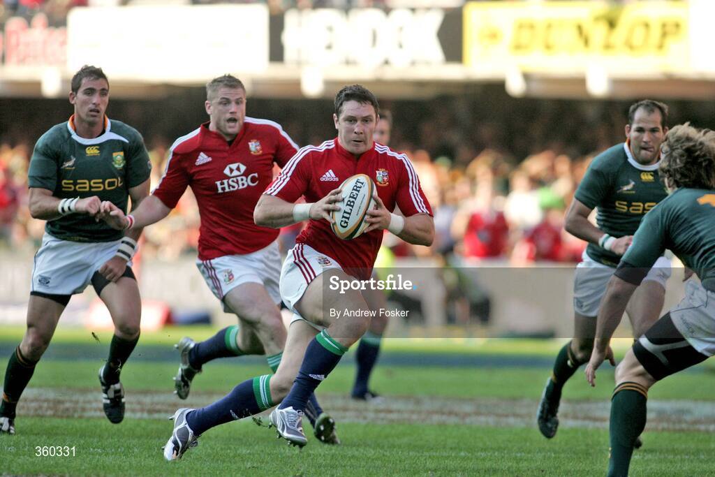 20 June 2009; David Wallace and Jamie Heaslip, left, British and Irish Lions, in action against South Africa. 1st Test, South Africa v British and Irish Lions, ABSA Stadium, Durban, South Africa. Picture credit: Andrew Fosker / SPORTSFILE