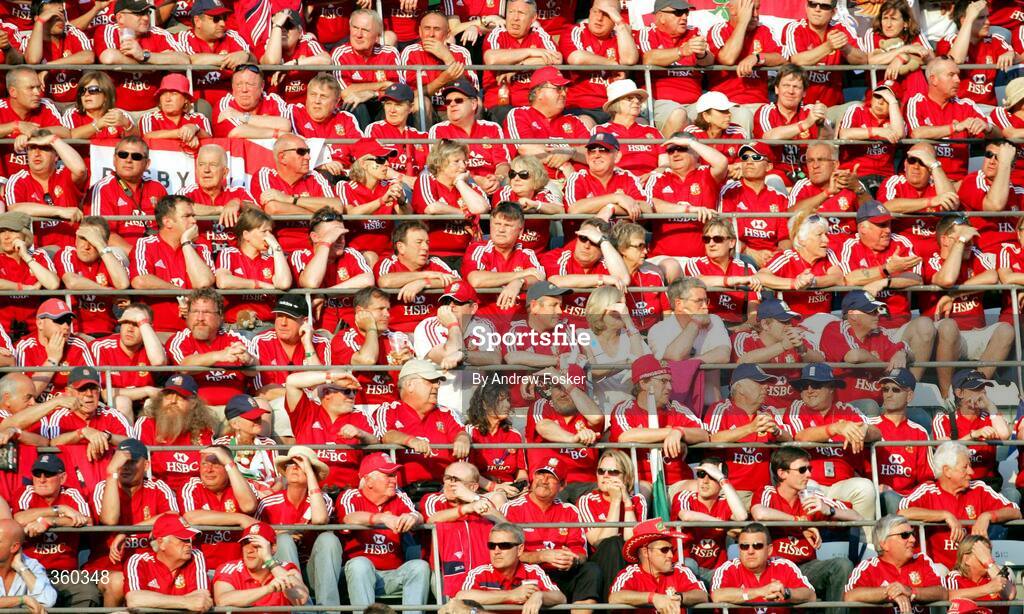 20 June 2009; British and Irish Lions fans enjoy the Durban winter sun despite the result. 1st Test, South Africa v British and Irish Lions, ABSA Stadium, Durban, South Africa. Picture credit: Andrew Fosker / SPORTSFILE