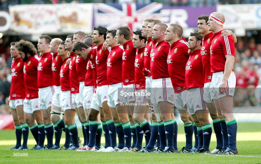 20 June 2009; The British and Irish Lions line up before the first test against South Africa. 1st Test, South Africa v British and Irish Lions, ABSA Stadium, Durban, South Africa. Picture credit: Andrew Fosker / SPORTSFILE