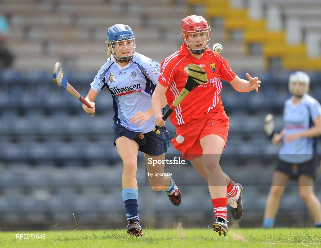 20 June 2009; Sile Burns, Cork, in action against Rachel Ruddy, Dublin. Gala Senior Camogie Championship, Group 1, Round 1, Cork v Dublin, Pairc Ui Rinn, Cork. Photo by Sportsfile