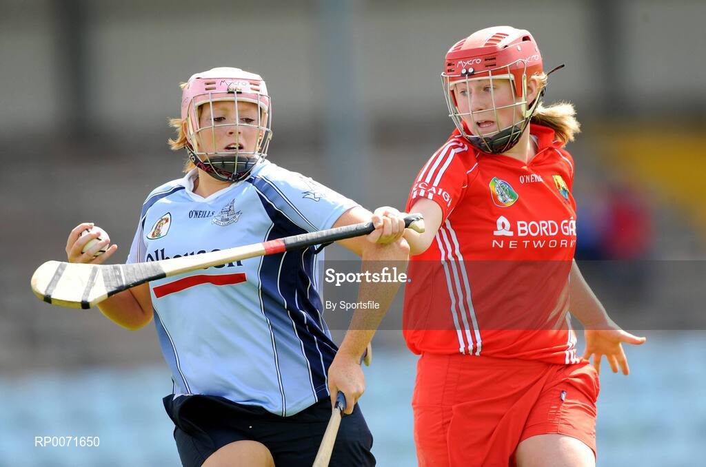 20 June 2009; Stephanie Carthy, Dublin, in action against Sile Burns, Cork. Gala Senior Camogie Championship, Group 1, Round 1, Cork v Dublin, Pairc Ui Rinn, Cork. Photo by Sportsfile