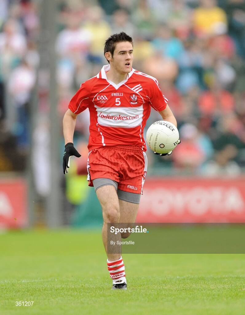 21 June 2009; Chrissy McKaigue, Derry. GAA Football Ulster Senior Championship Semi-Final, Tyrone v Derry, Casement Park, Belfast, Co. Antrim. Photo by Sportsfile