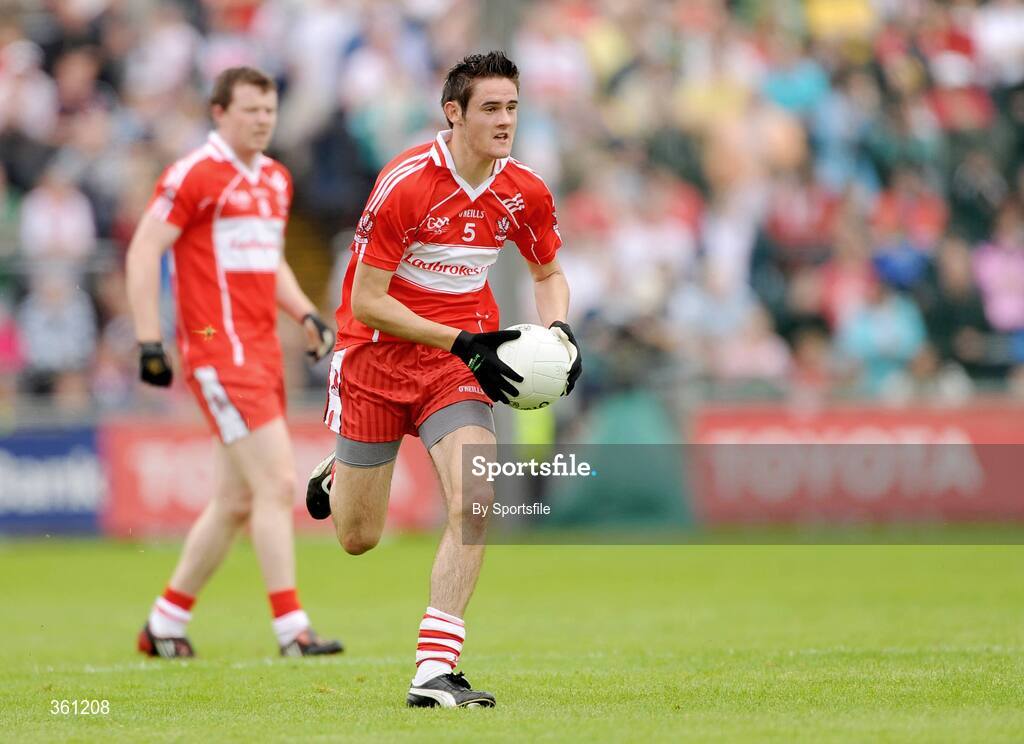 21 June 2009; Chrissy McKaigue, Derry. GAA Football Ulster Senior Championship Semi-Final, Tyrone v Derry, Casement Park, Belfast, Co. Antrim. Photo by Sportsfile