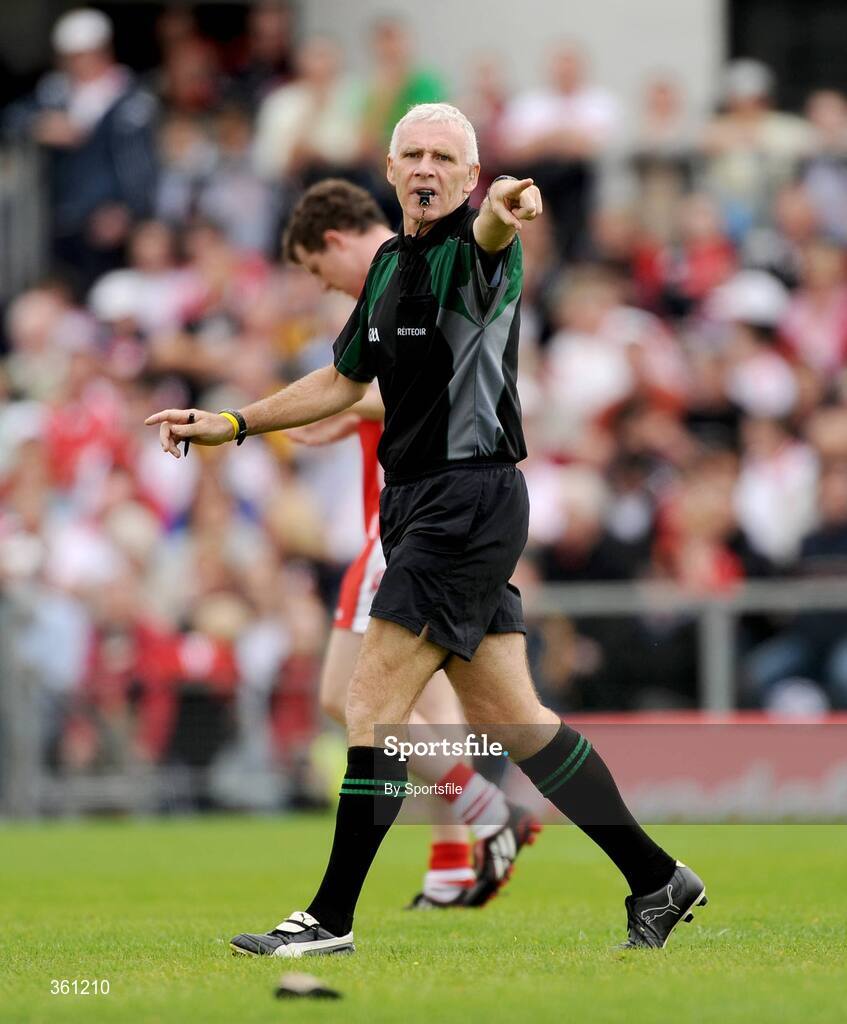 21 June 2009; Referee Gearoid O'Conamha. GAA Football Ulster Senior Championship Semi-Final, Tyrone v Derry, Casement Park, Belfast, Co. Antrim. Photo by Sportsfile
