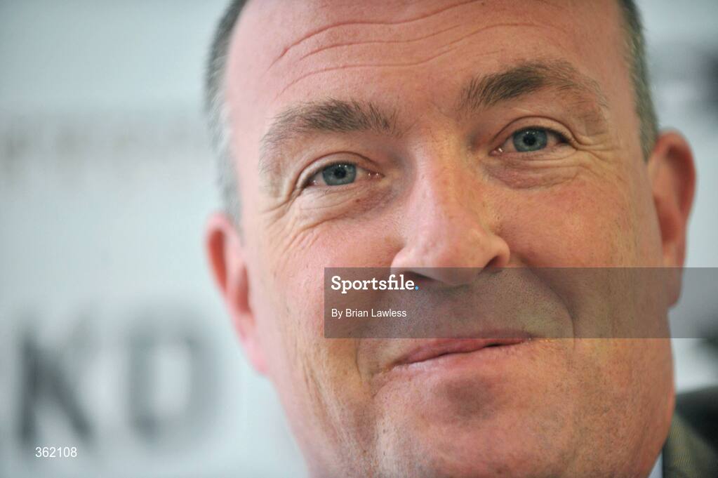 24 June 2009; Dublin manager Pat Gilroy during a press conference ahead of their Leinster Senior Football Championship Semi-Final game against Westmeath on Sunday. St Claire's, Griffith Avenue, Dublin. Picture credit: Brian Lawless / SPORTSFILE