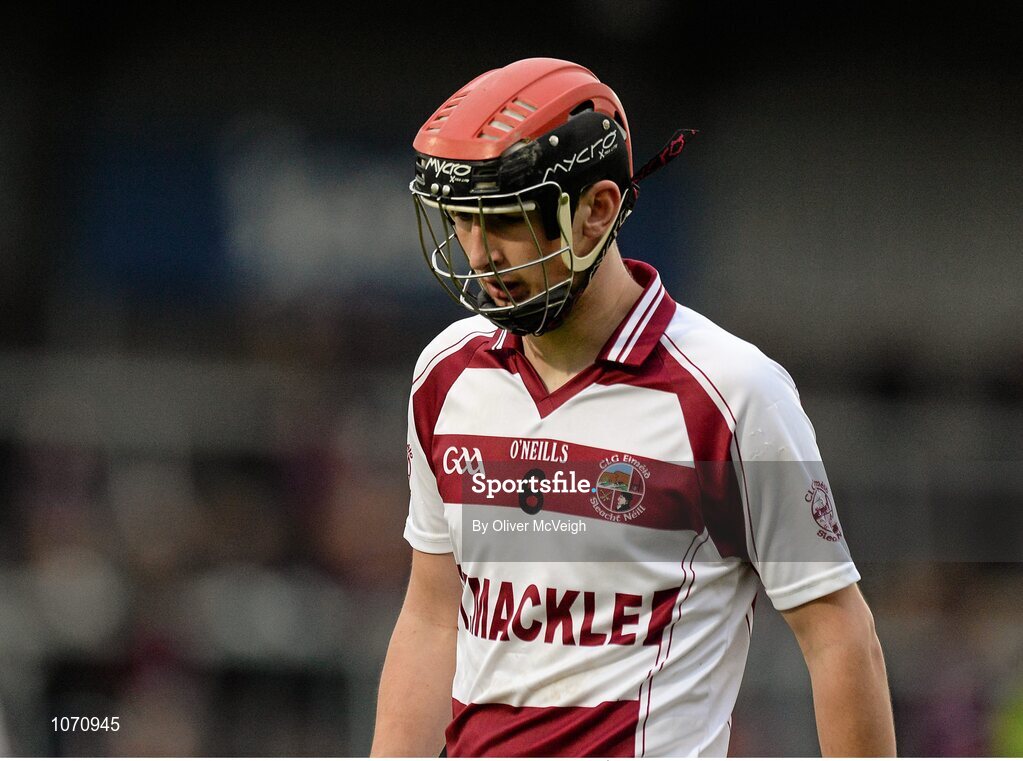 25 October 2015; A dejected Meehaul McGrath, Slaughtneil, at the final whistle. AIB GAA Hurling Ulster GAA Senior Club Championship Final, Cushendall v Slaughtneil Ruairí Óg. Athletic Grounds, Armagh. Picture credit: Oliver McVeigh / SPORTSFILE