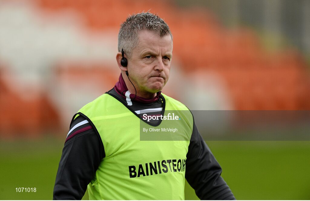 25 October 2015; Michael McShane, Slaughtneil manager. AIB GAA Hurling Ulster GAA Senior Club Championship Final, Cushendall v Slaughtneil Ruairí Óg. Athletic Grounds, Armagh. Picture credit: Oliver McVeigh / SPORTSFILE