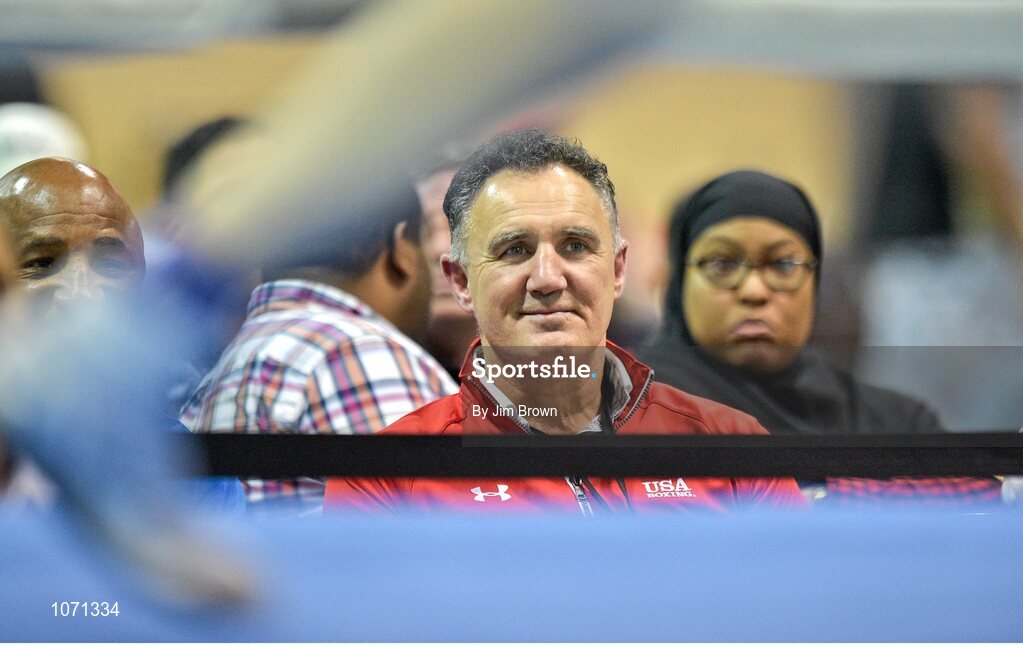 26 October 2015; Boxing Coach Billy Walsh watches the Women's Olympic Boxing team trials at Memphis Cook Convention Centre, Memphis, Tennessee, USA. Picture Credit: Jim Brown / SPORTSFILE