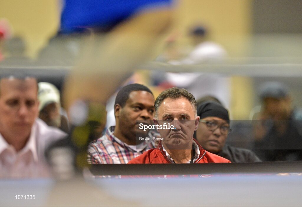 26 October 2015; Boxing Coach Billy Walsh watches the Women's Olympic Boxing team trials at Memphis Cook Convention Centre, Memphis, Tennessee, USA. Picture Credit: Jim Brown / SPORTSFILE