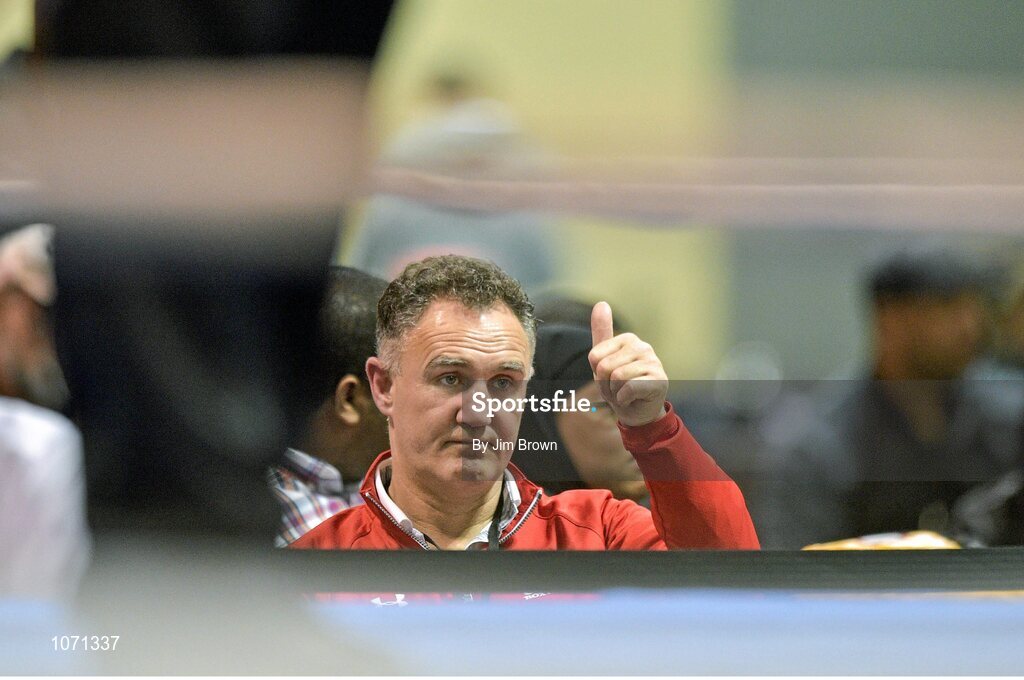 26 October 2015; Boxing Coach Billy Walsh watches the Women's Olympic Boxing team trials at Memphis Cook Convention Centre, Memphis, Tennessee, USA. Picture Credit: Jim Brown / SPORTSFILE