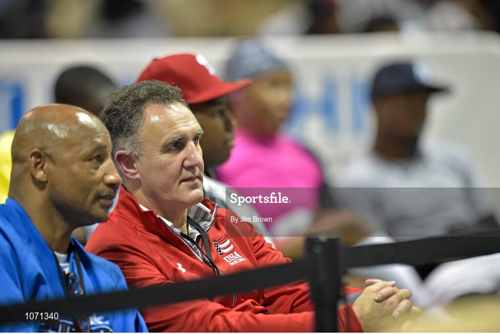 26 October 2015; Boxing Coach Billy Walsh watches the Women's Olympic Boxing team trials at Memphis Cook Convention Centre, Memphis, Tennessee, USA. Picture Credit: Jim Brown / SPORTSFILE