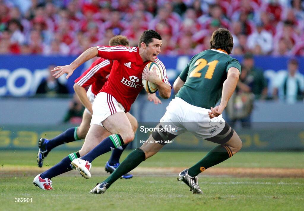 27 June 2009; Rob Kearney, British and Irish Lions, in action against Jaque Fourie, South Africa. 2nd Test, South Africa v British and Irish Lions, Loftus Versfeld Stadium, Pretoria, South Africa. Picture credit: Andrew Fosker / SPORTSFILE