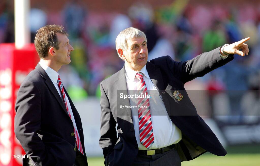 27 June 2009; British and Irish Lions coach Ian McGeechan, right, and Rob Howley. 2nd Test, South Africa v British and Irish Lions, Loftus Versfeld Stadium, Pretoria, South Africa. Picture credit: Andrew Fosker / SPORTSFILE