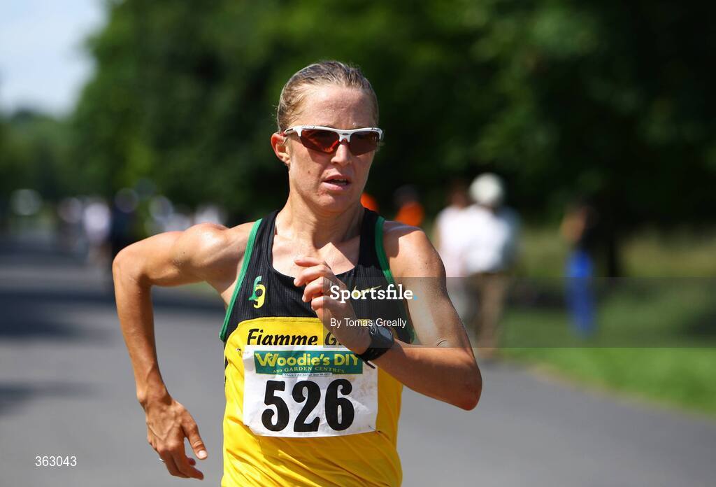 27 June 2009; Elisa Riguando, Italy, bronze medalist in the 2008 Beijing olympics, in action during the Women's 20k walk race. Dublin Grand Prix of Race Walking. Phoenix Park, Dublin. Picture credit: Tomas Greally / SPORTSFILE