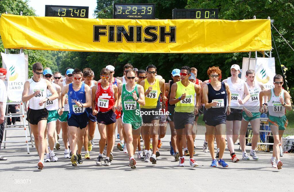 27 June 2009; A general view of the start of the Men's 20k walk race. Dublin Grand Prix of Race Walking. Phoenix Park, Dublin. Picture credit: Tomas Greally / SPORTSFILE