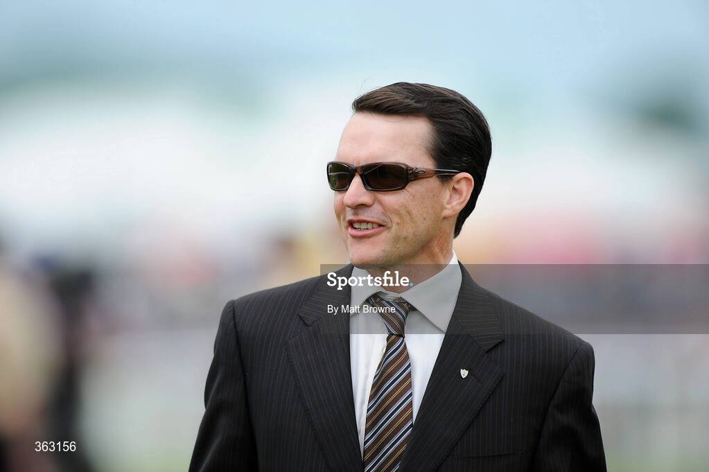 28 June 2009; Trainer of Fame And Glory Aidan O'Brien before the start of the Dubai Duty Free Irish Derby. Irish Derby Festival - Sunday, Curragh Racecourse, Co. Kildare. Picture credit: Matt Browne / SPORTSFILE