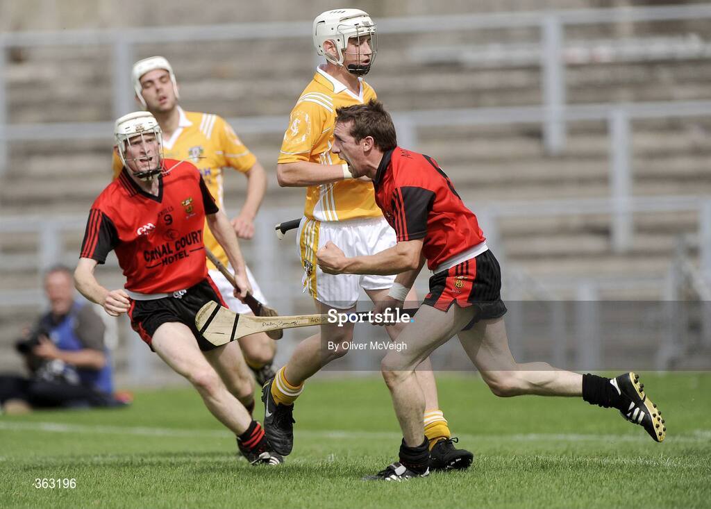 28 June 2009; Andy Savage, Down, turns to celebrate after scoring a second half goal. GAA Hurling Ulster Senior Championship Final, Antrim v Down, Casement Park, Belfast, Co. Antrim. Picture credit: Oliver McVeigh / SPORTSFILE *** Local Caption ***