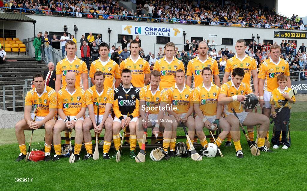 28 June 2009; The Antrim team. GAA Hurling Ulster Senior Championship Final, Antrim v Down, Casement Park, Belfast, Co. Antrim. Picture credit: Oliver McVeigh / SPORTSFILE