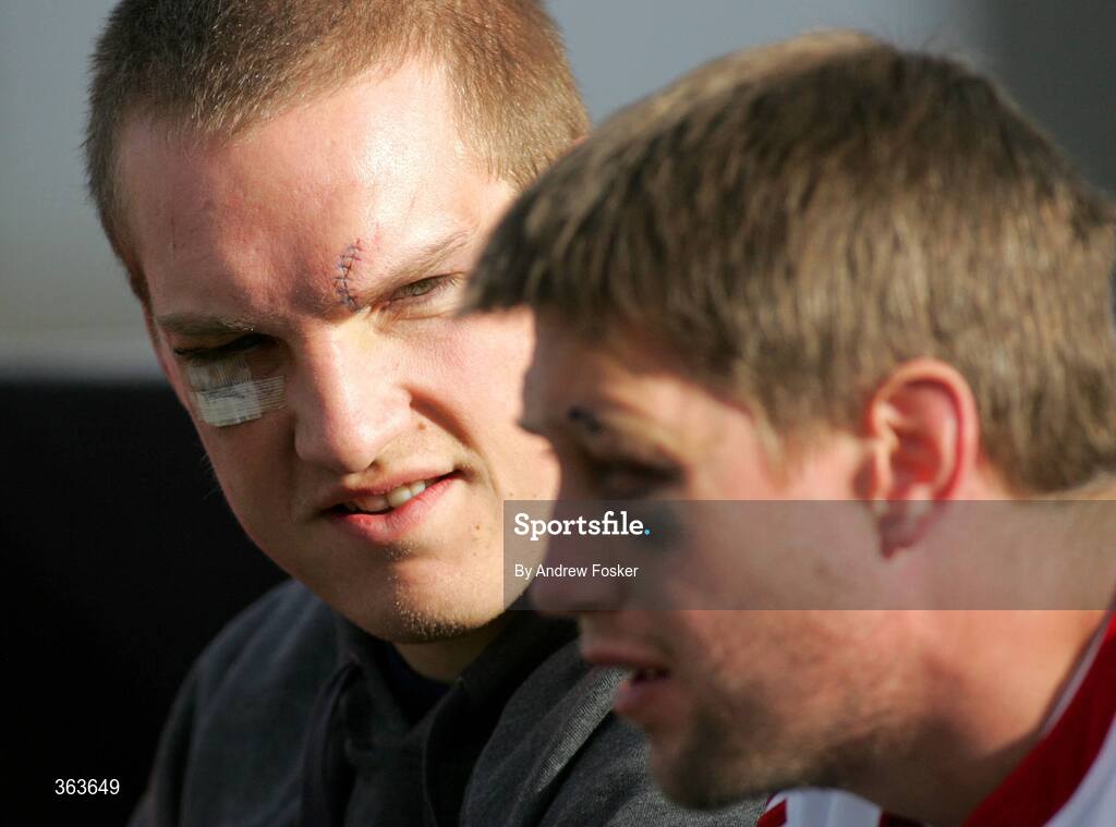 1 July 2009; Gethin Jenkins, left, and Ronan O'Gara, British and Irish Lions, both sit out squad training ahead of their 3rd Test game against South Africa on Saturday. British and Irish Lions Squad Training, St. David's School, Inanda, Johannesburg, South Africa. Picture credit: Andrew Fosker / SPORTSFILE