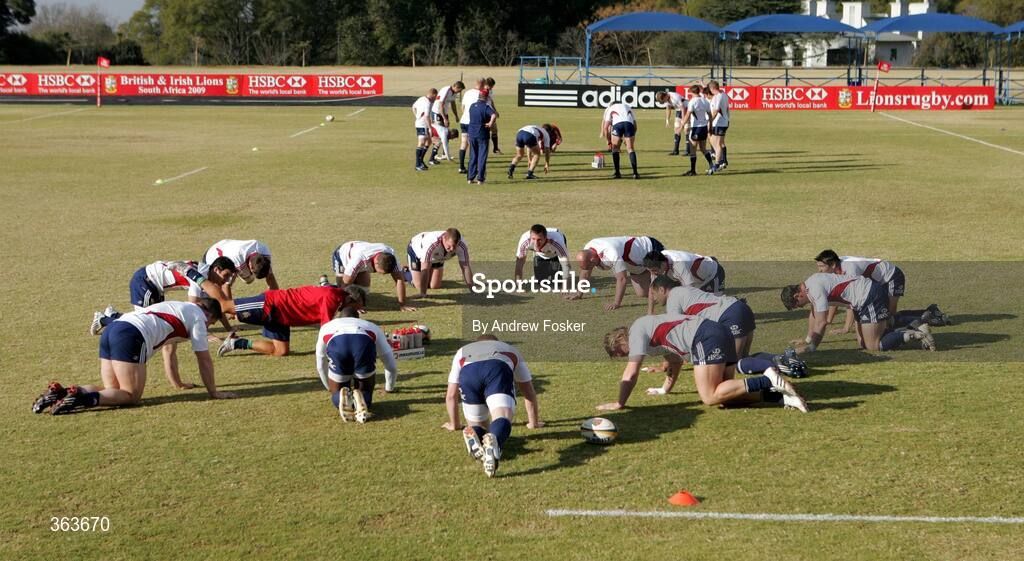 1 July 2009; A general view of British and Irish Lions squad training ahead of their 3rd Test game against South Africa on Saturday. British and Irish Lions Squad Training, St. David's School, Inanda, Johannesburg, South Africa. Picture credit: Andrew Fosker / SPORTSFILE