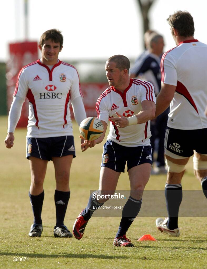 1 July 2009; Shane Williams, right, and Harry Ellis, British and Irish Lions, in action during squad training ahead of their 3rd Test game against South Africa on Saturday. British and Irish Lions Squad Training, St. David's School, Inanda, Johannesburg, South Africa. Picture credit: Andrew Fosker / SPORTSFILE