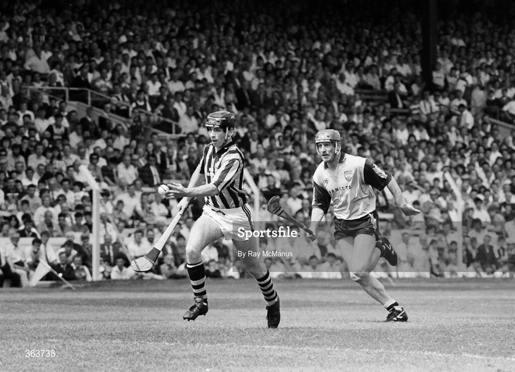 21 July 1991; DJ Carey, Kilkenny, in action against Shay  Fleming, Dublin. Leinster Senior Hurling Championship Final, Dublin v Kilkenny, Croke Park, Dublin. Picture credit: Ray McManus / SPORTSFILE