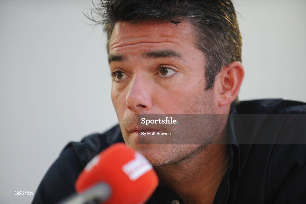 2 July 2009; St Patrick's Athletic manager Jeff Kenna during a press conference ahead of their League of Ireland Premier Division game against Shamrock Rovers on Saturday night. Hilton Kilmainham Hotel, Kilmainham, Dublin. Picture credit: Matt Browne / SPORTSFILE