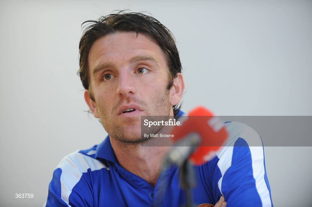 2 July 2009; St. Patrick's Athletic's Stuart Byrne during a press conference ahead of their League of Ireland Premier Division game against Shamrock Rovers on Saturday night. Hilton Kilmainham Hotel, Kilmainham, Dublin. Picture credit: Matt Browne / SPORTSFILE