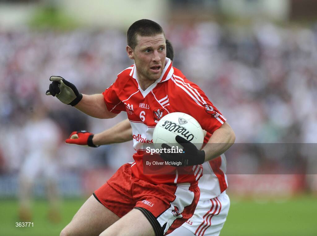21 June 2009; Barry McGuigan, Derry. GAA Football Ulster Senior Championship Semi-Final, Tyrone v Derry, Casement Park, Belfast, Co. Antrim. Picture credit: Oliver McVeigh / SPORTSFILE